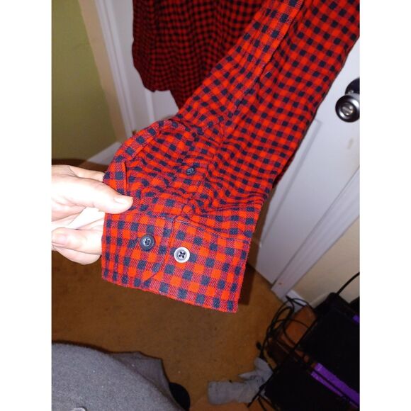 Goodfellow & Co Men's Flannel Shirt Size 2XL Soft Cotton Buffalo Red Button Up - Picture 9 of 9
